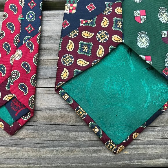 Tommy Hilfiger Men Tie Multi Color 100% Silk Neckt - Picture 6 of 10